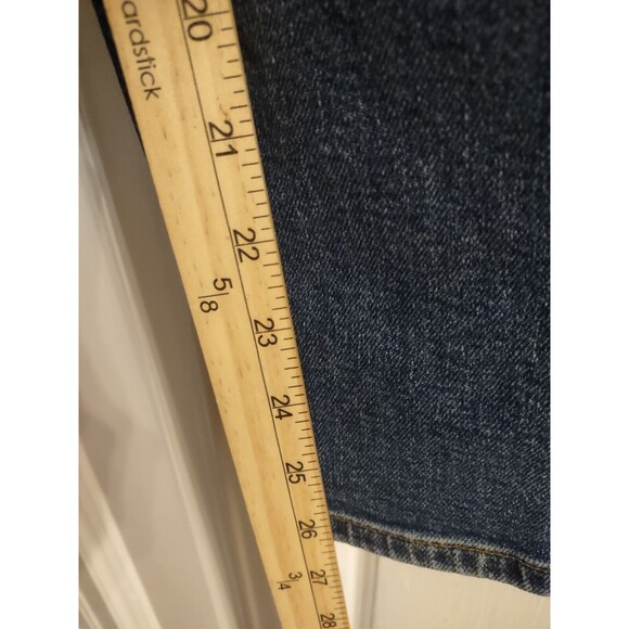 Redone Womens High Waist Button Fly Slim Ankle Jeans Pants Blue Size 24 - Picture 3 of 9